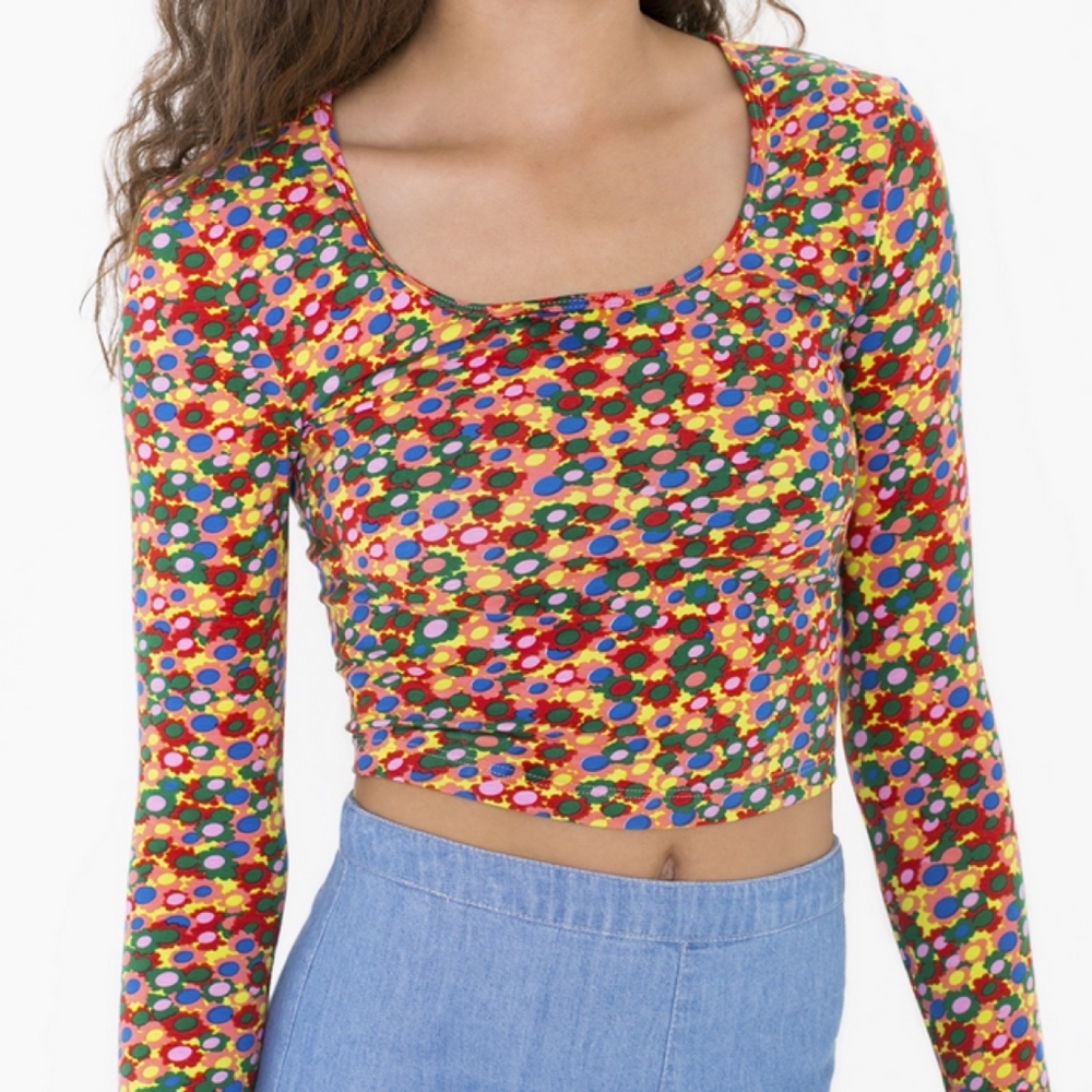 AA Floral Long Sleeve Crop top